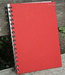 spiraalboek A5 lijn, rood